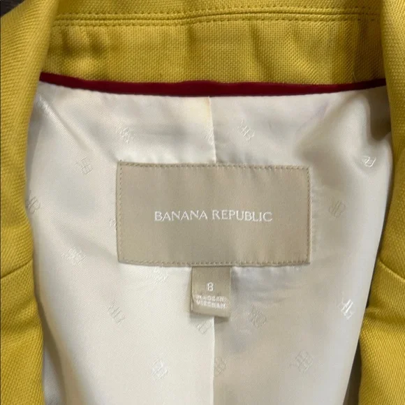 Banana Republic Yellow Blazer with White Accents - Picture 2 of 7